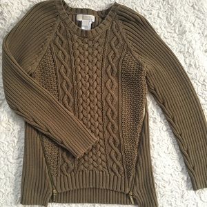 Olive green zipper sweater